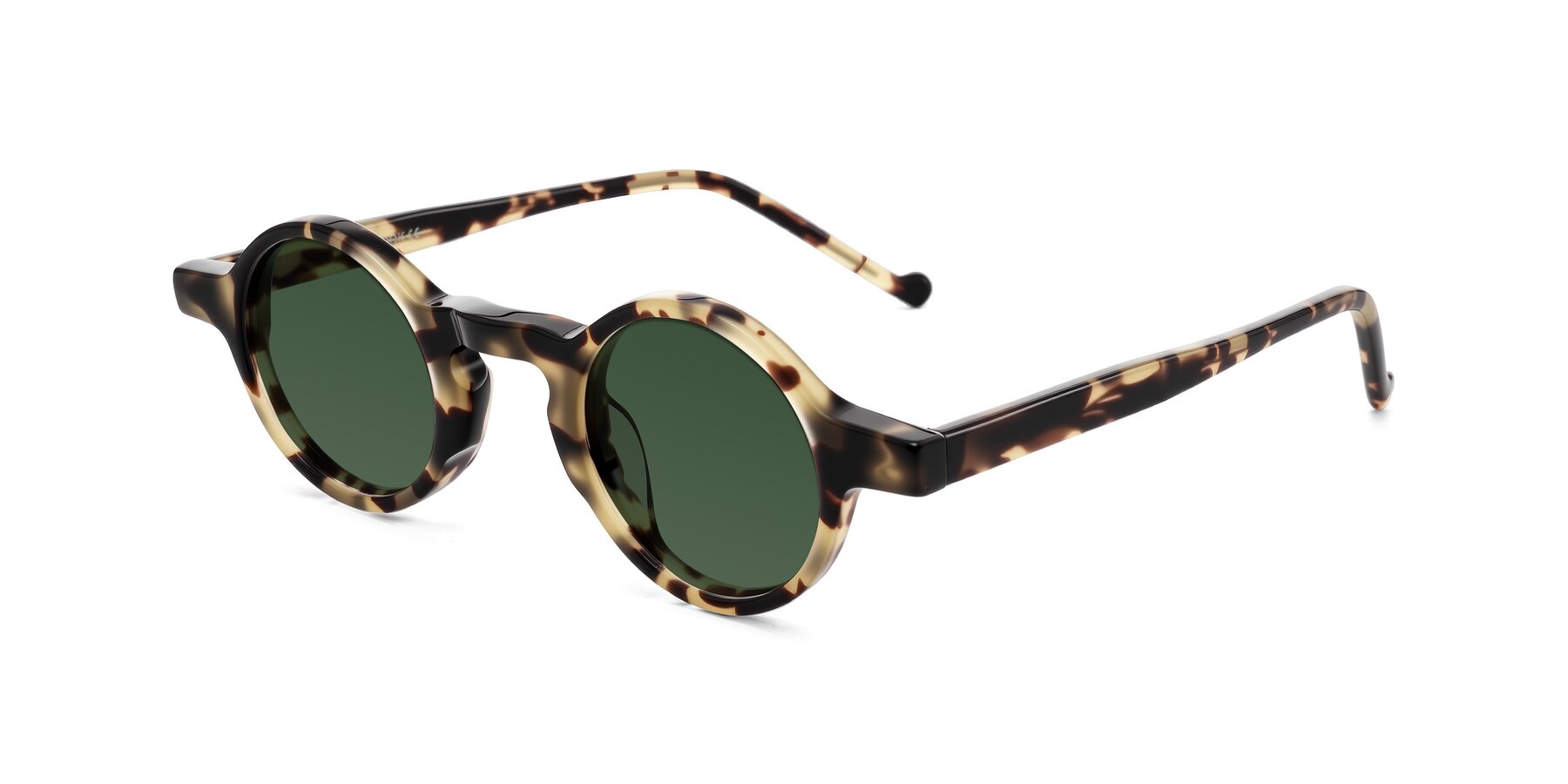 Angle of Enno in Ivory Tortoise with Green Tinted Lenses