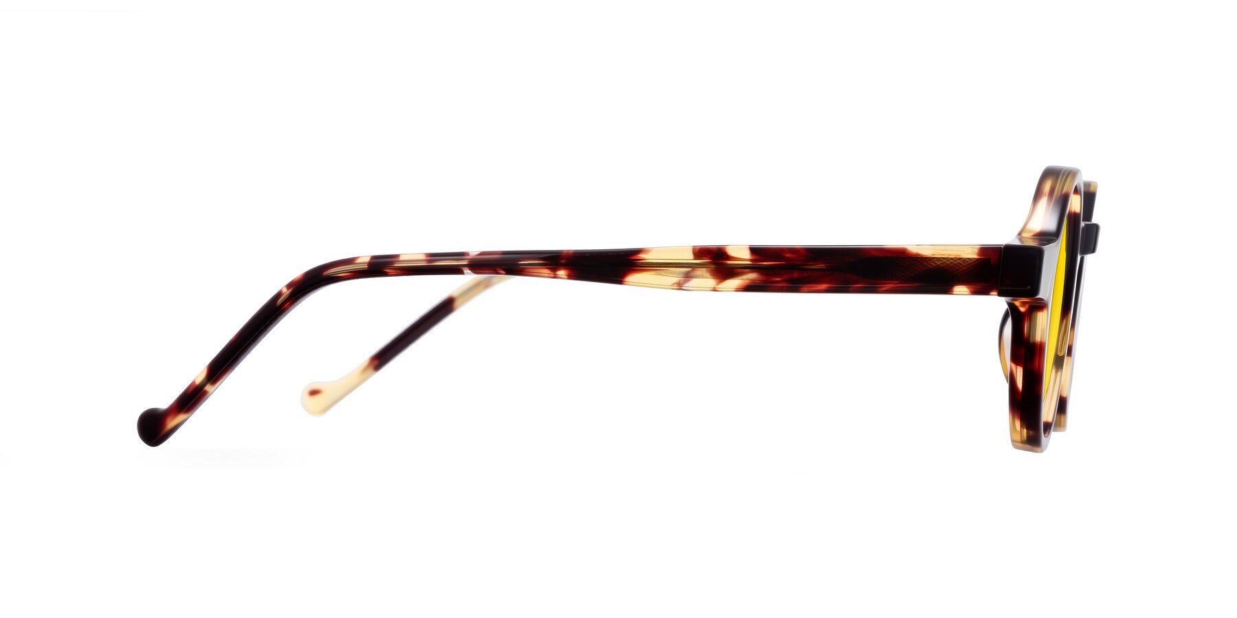 Side of Enno in Tortoise with Yellow Tinted Lenses