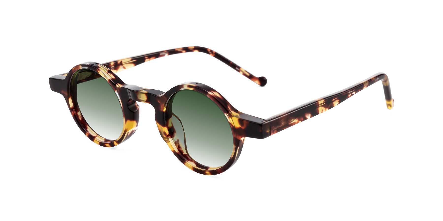 Angle of Enno in Tortoise with Green Gradient Lenses