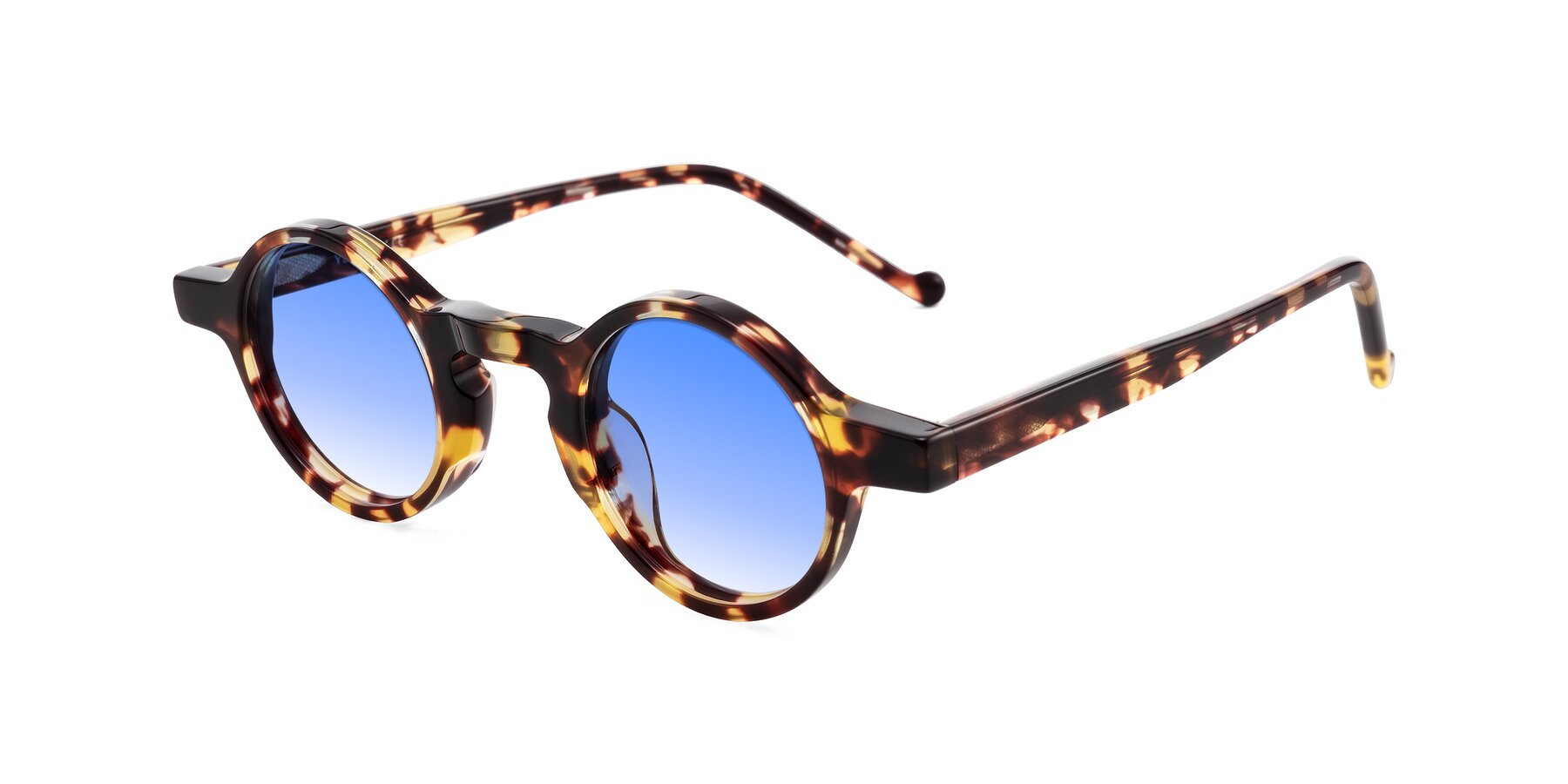 Angle of Enno in Tortoise with Blue Gradient Lenses