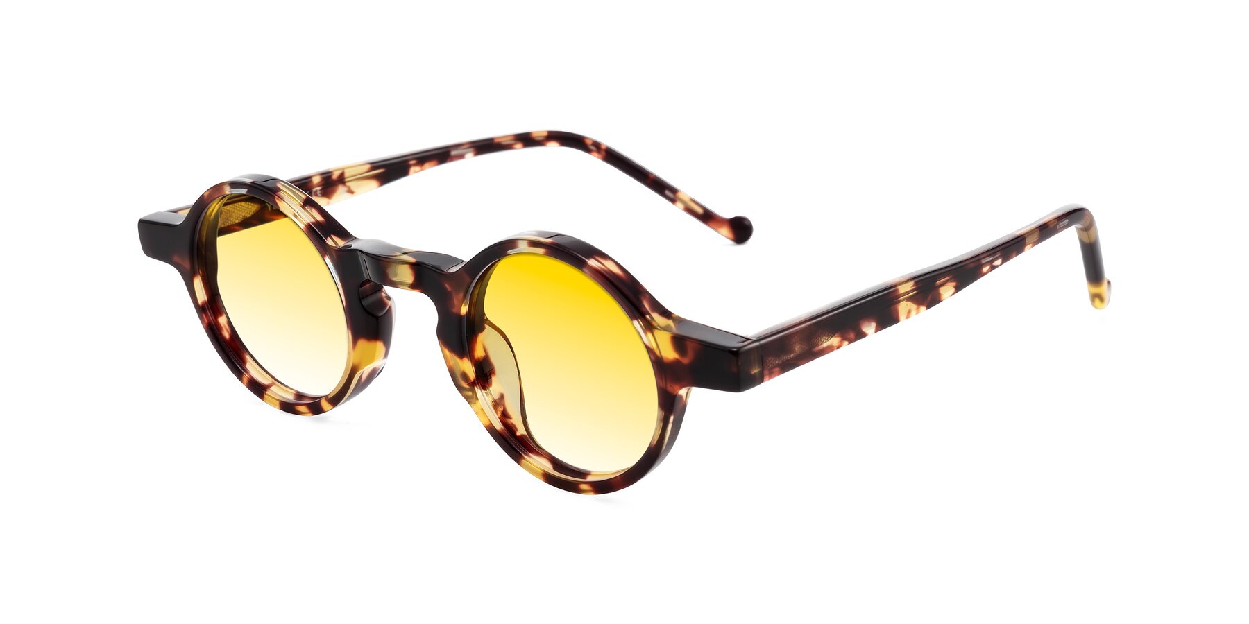 Angle of Enno in Tortoise with Yellow Gradient Lenses