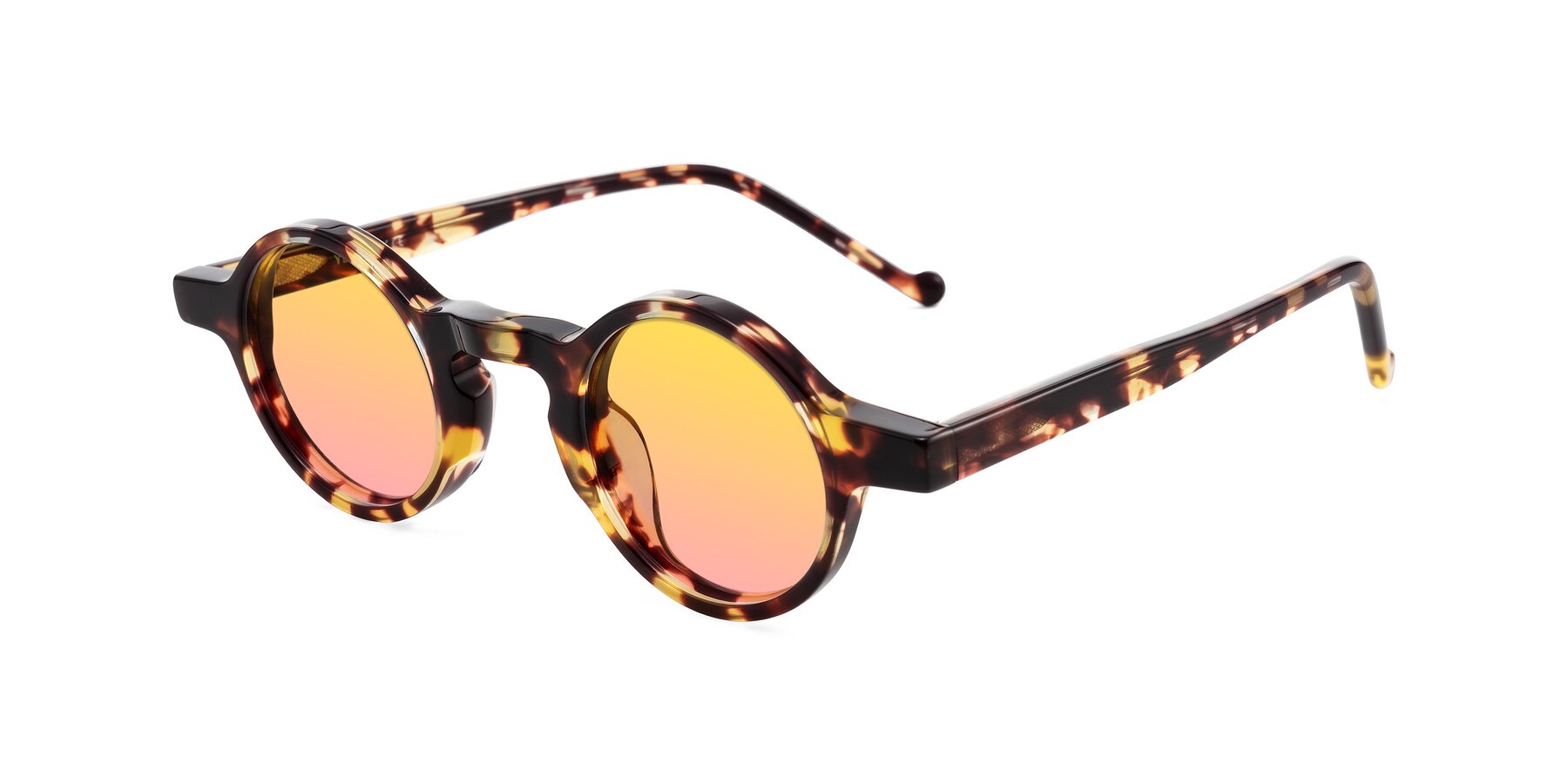 Angle of Enno in Tortoise with Yellow / Pink Gradient Lenses