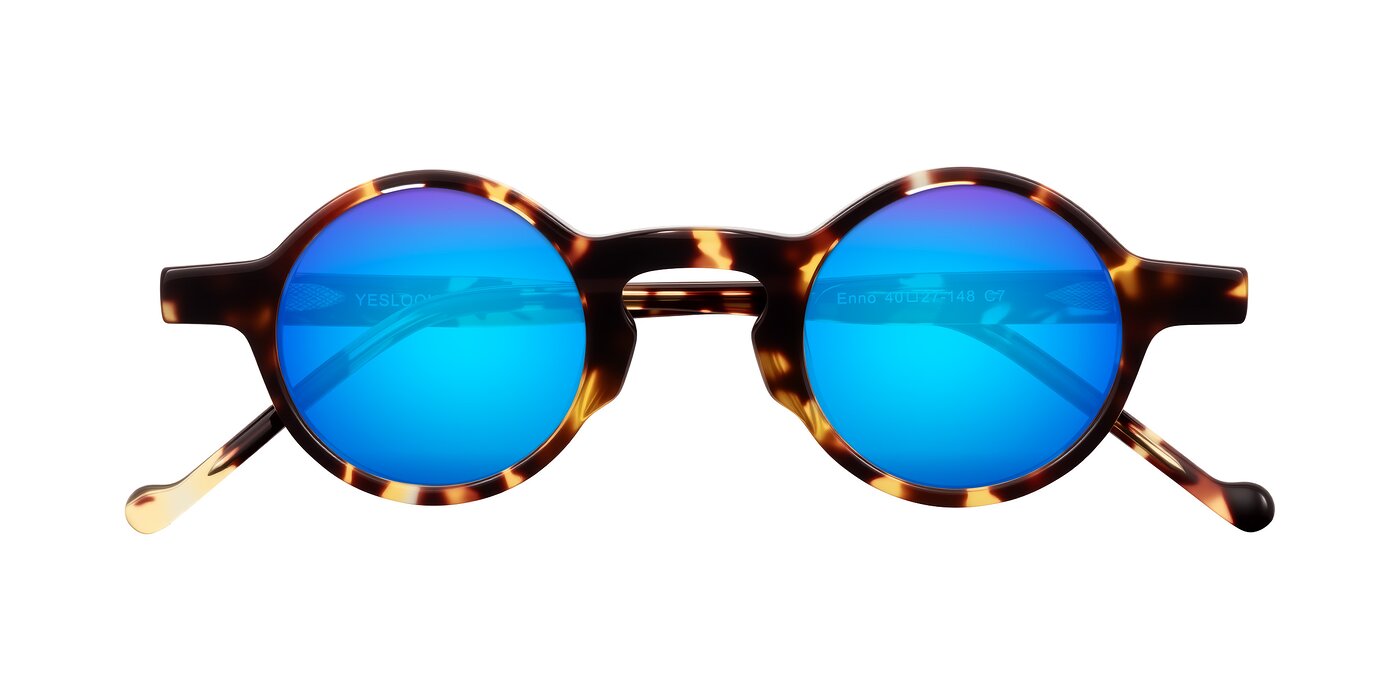 Enno - Tortoise Flash Mirrored Sunglasses