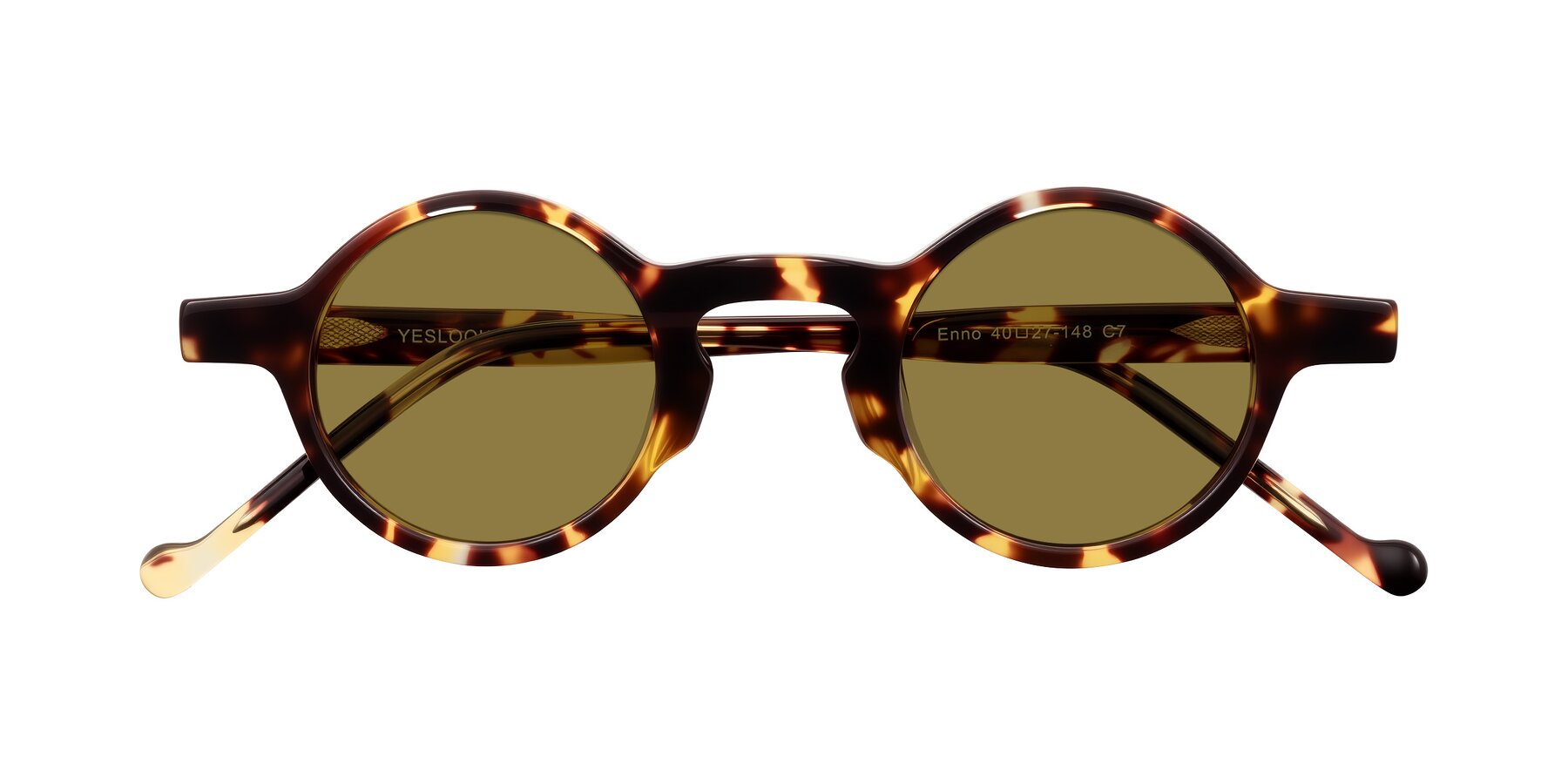 Folded Front of Enno in Tortoise with Brown Polarized Lenses