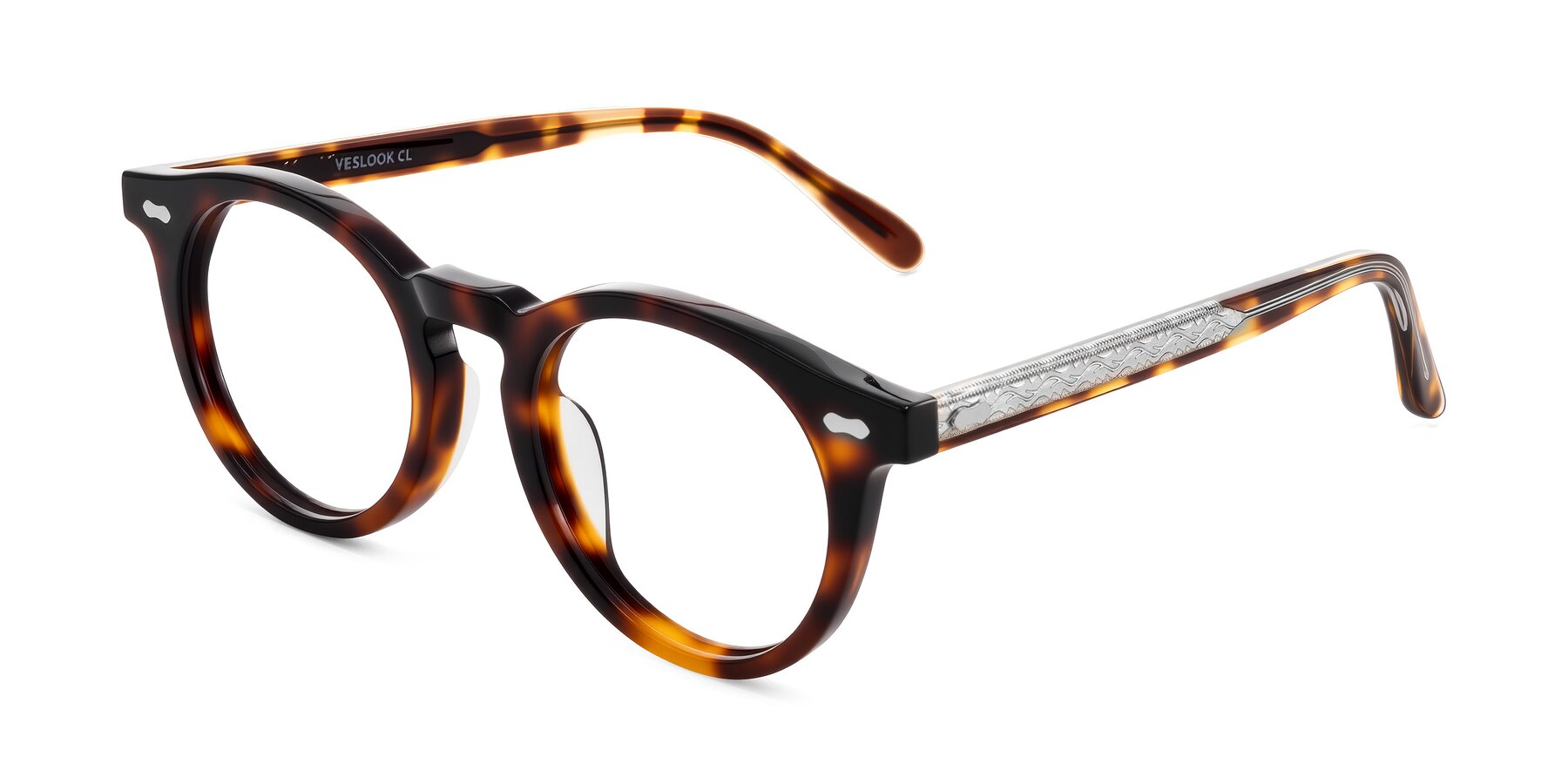 Angle of Jairo in Tortoise with Clear Reading Eyeglass Lenses