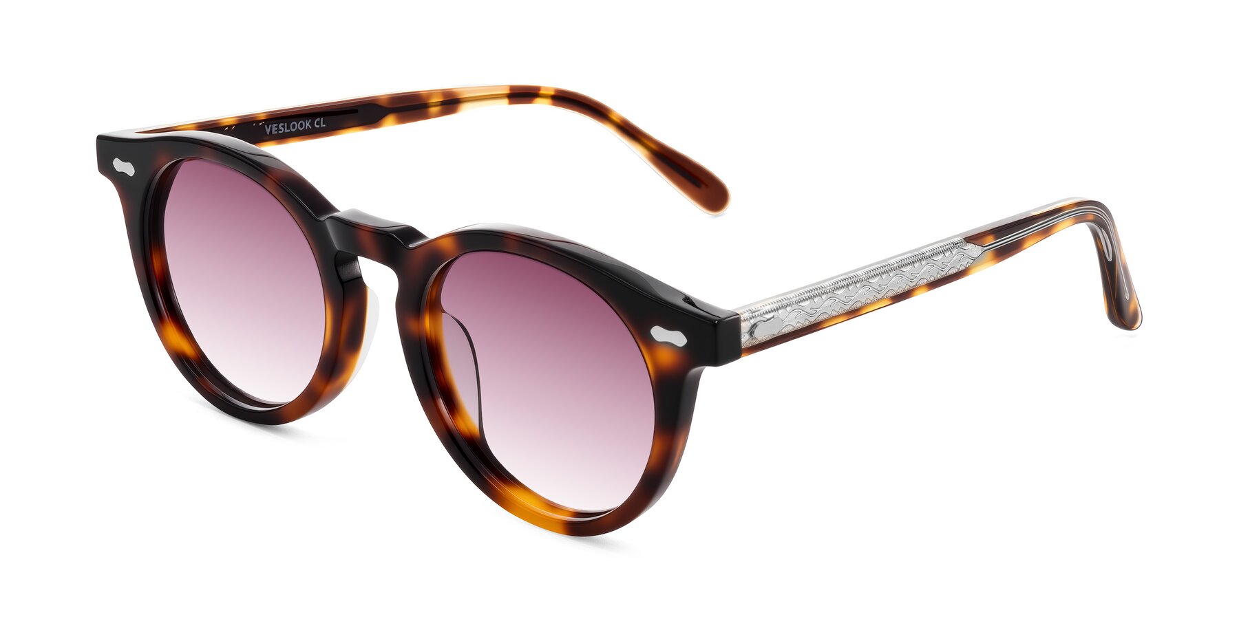 Angle of Jairo in Tortoise with Wine Gradient Lenses