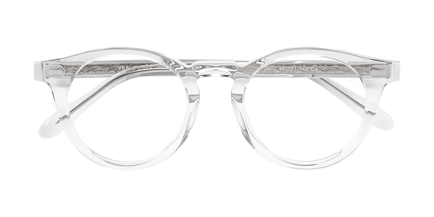 Folded Front of Jairo in Clear with Clear Blue Light Blocking Lenses