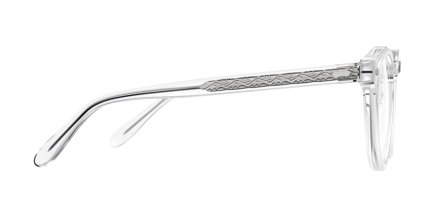 Side of Jairo in Clear with Clear Blue Light Blocking Lenses