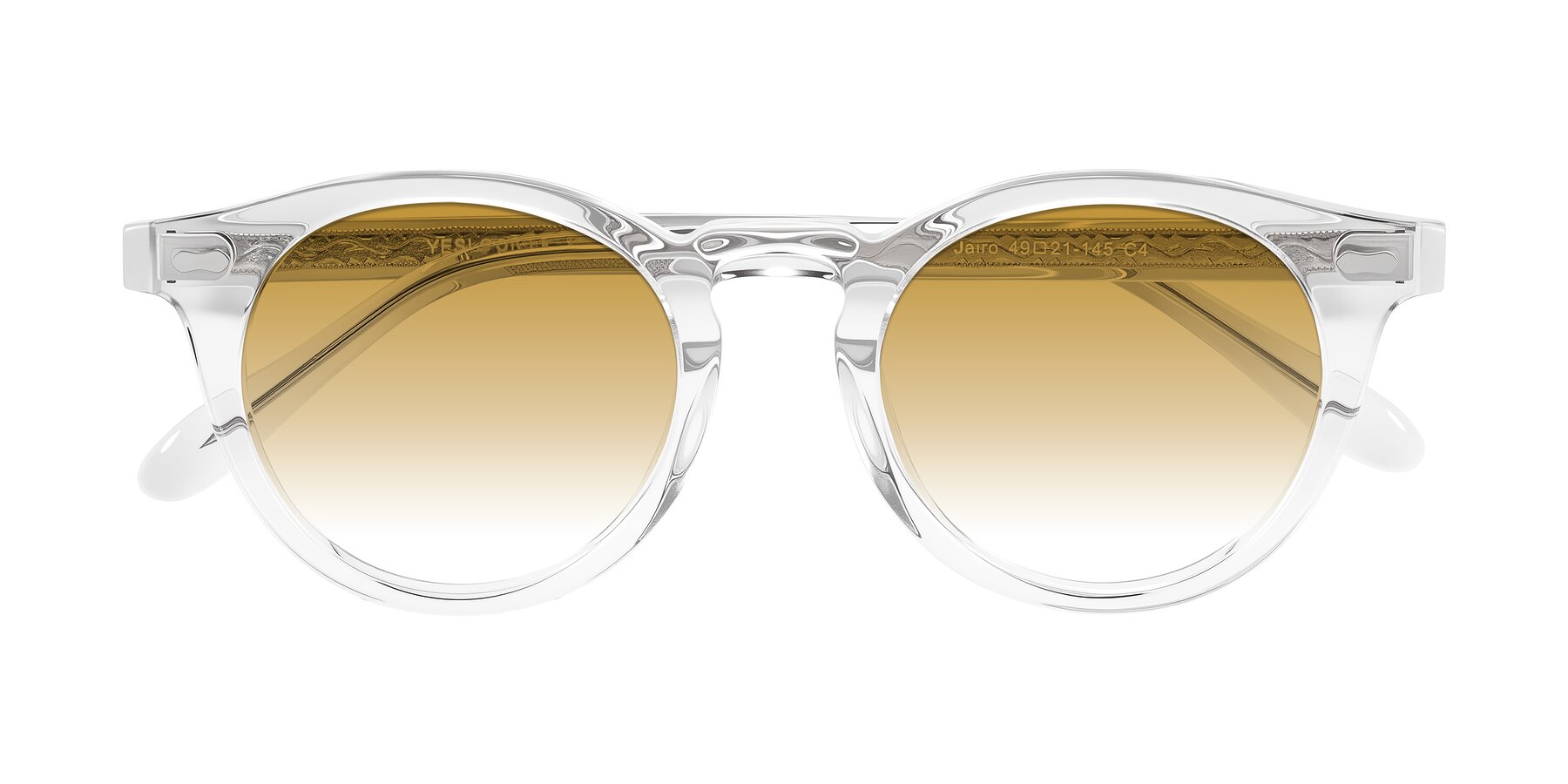 Folded Front of Jairo in Clear with Champagne Gradient Lenses