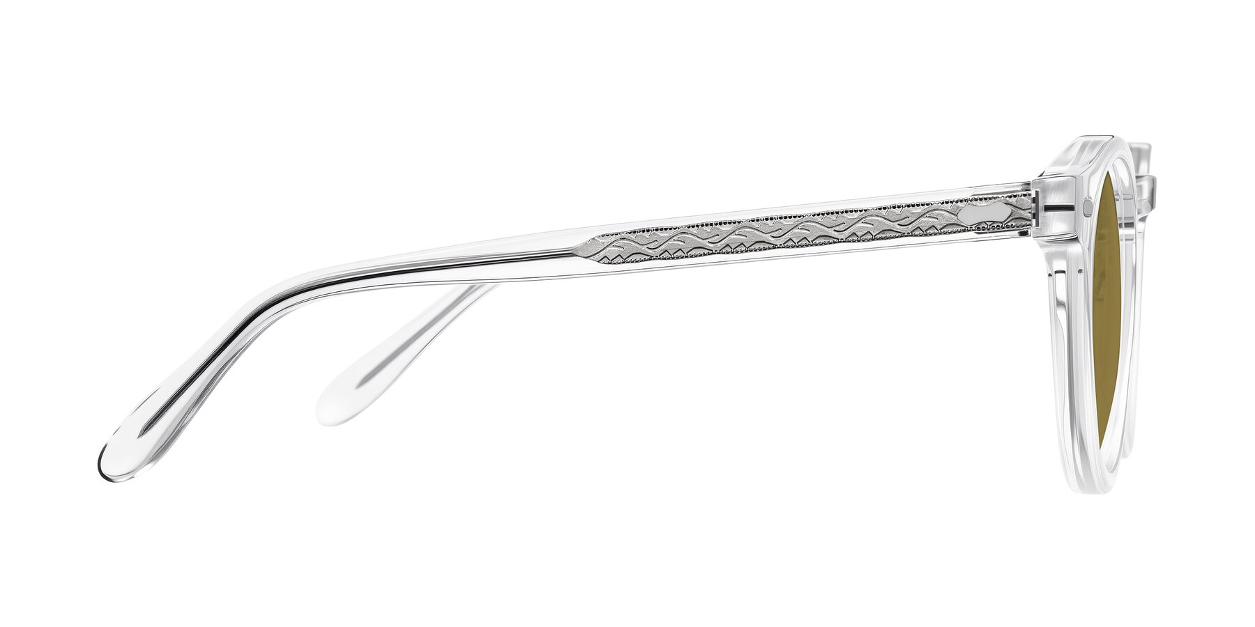 Side of Jairo in Clear with Brown Polarized Lenses