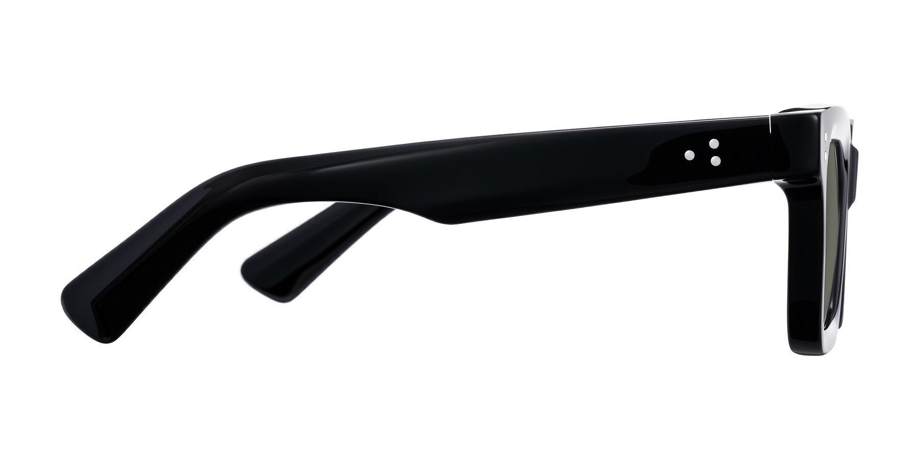 Side of Izael in Black with Gray Polarized Lenses