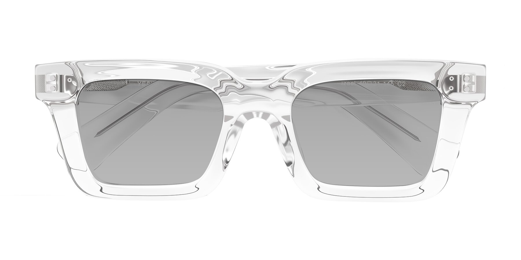 Folded Front of Izael in Clear with Light Gray Tinted Lenses