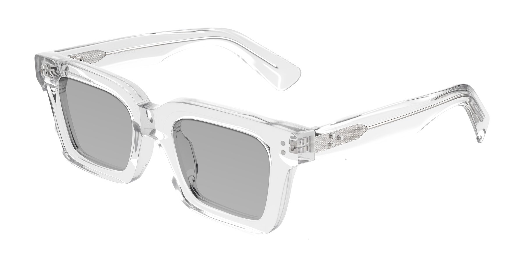 Angle of Izael in Clear with Light Gray Tinted Lenses