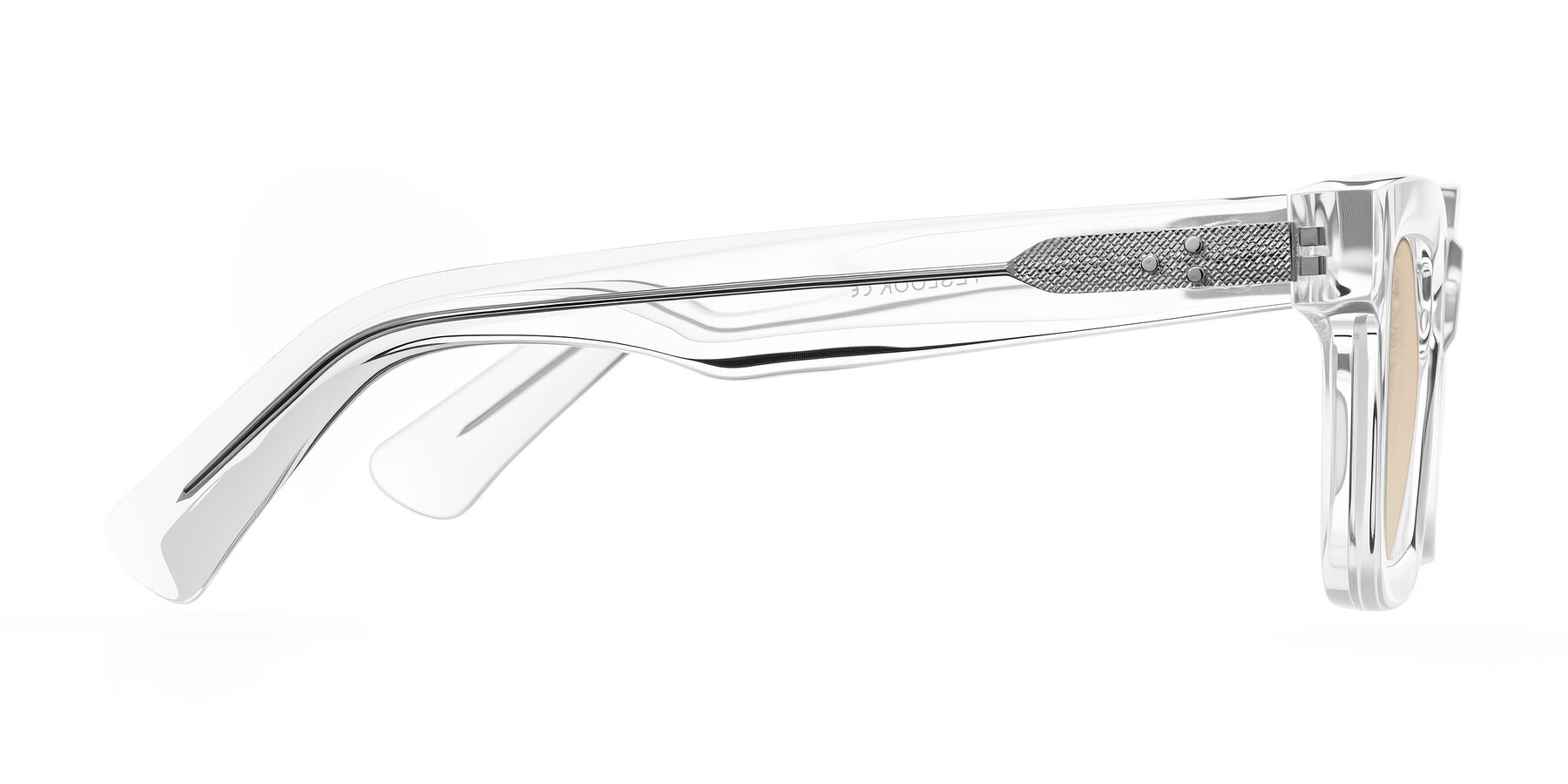 Side of Izael in Clear with Light Brown Tinted Lenses