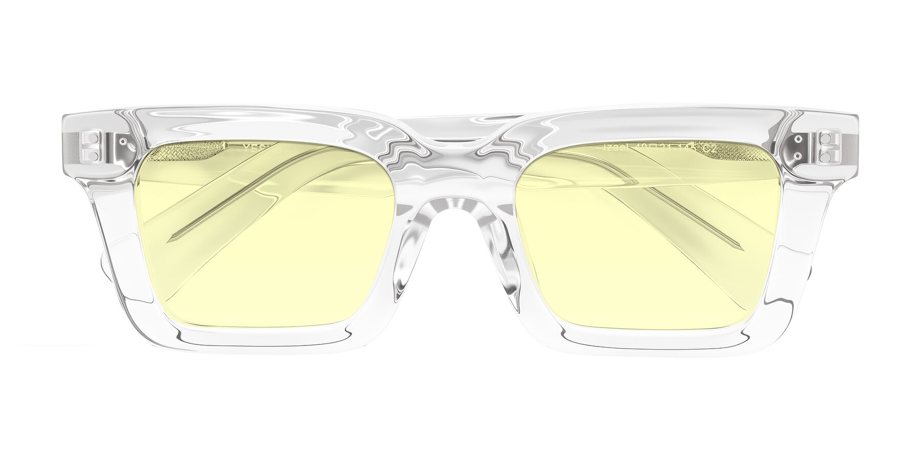 Folded Front of Izael in Clear with Light Yellow Tinted Lenses