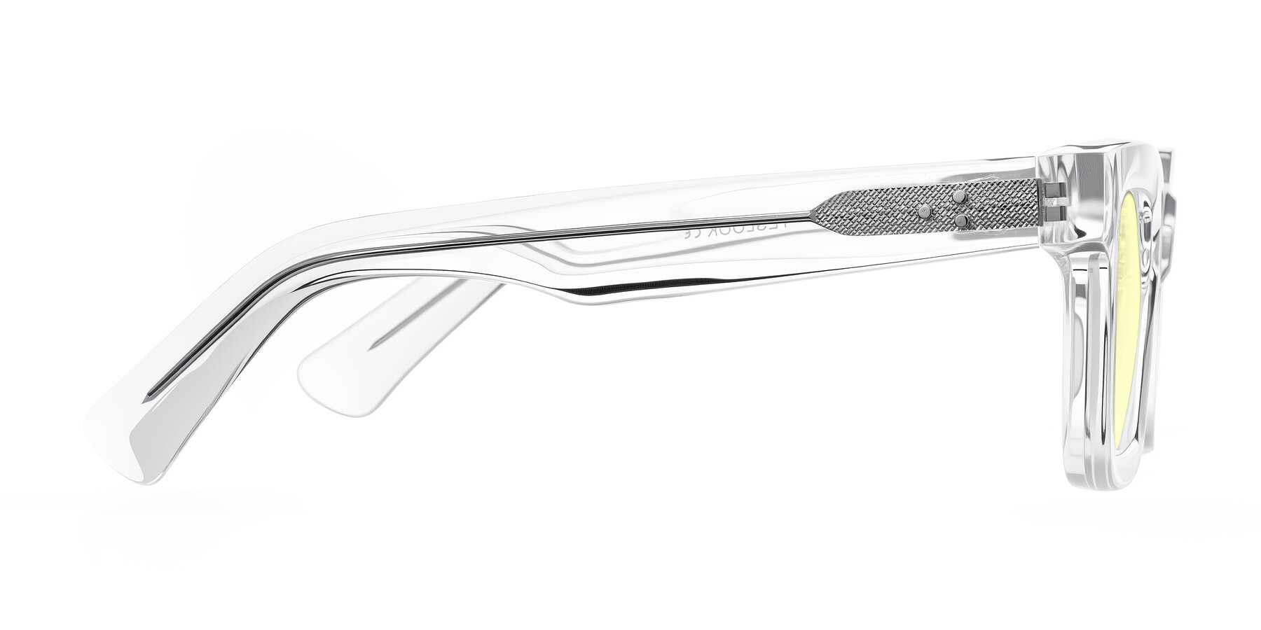 Side of Izael in Clear with Light Yellow Tinted Lenses