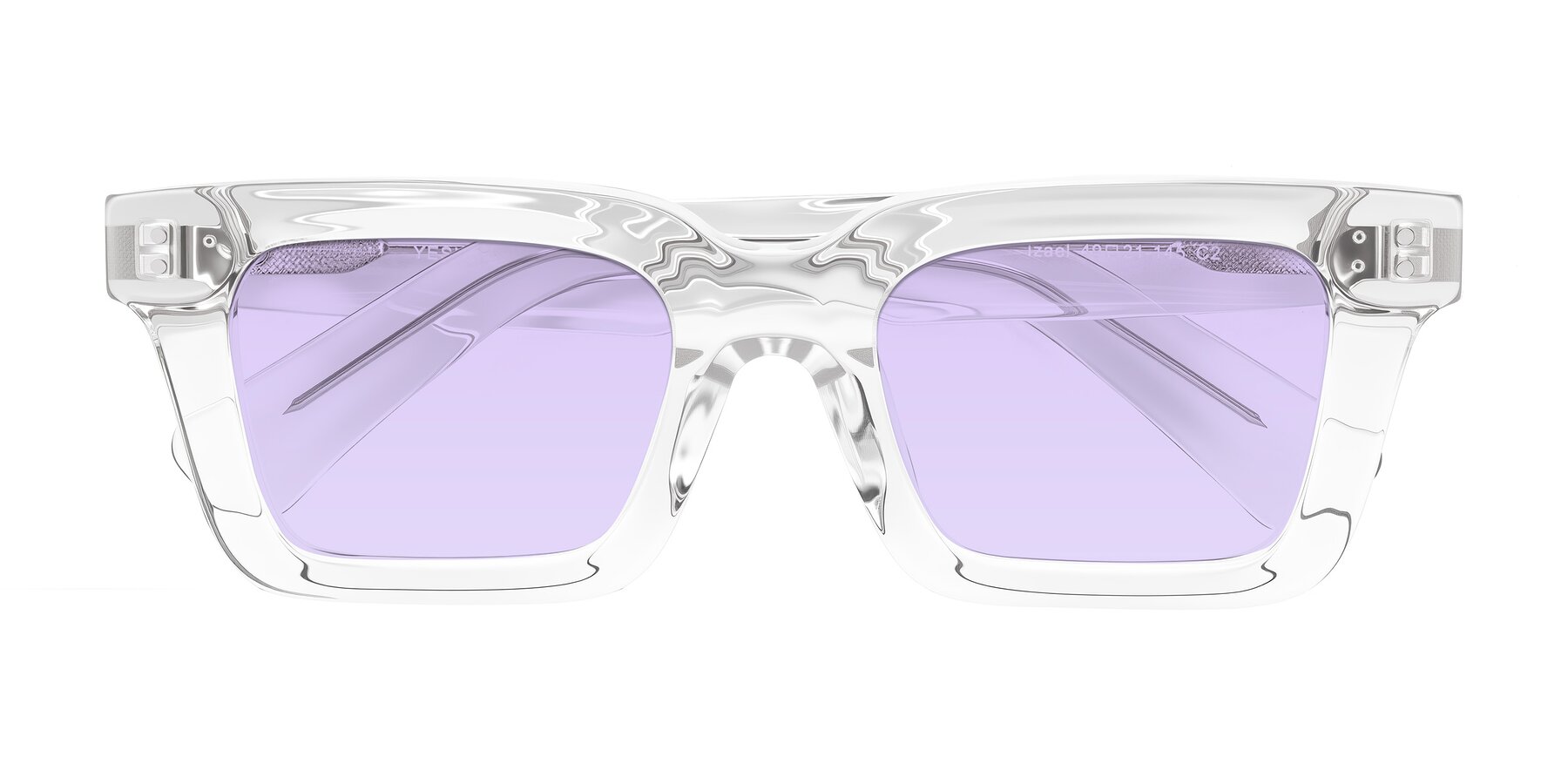 Folded Front of Izael in Clear with Light Purple Tinted Lenses