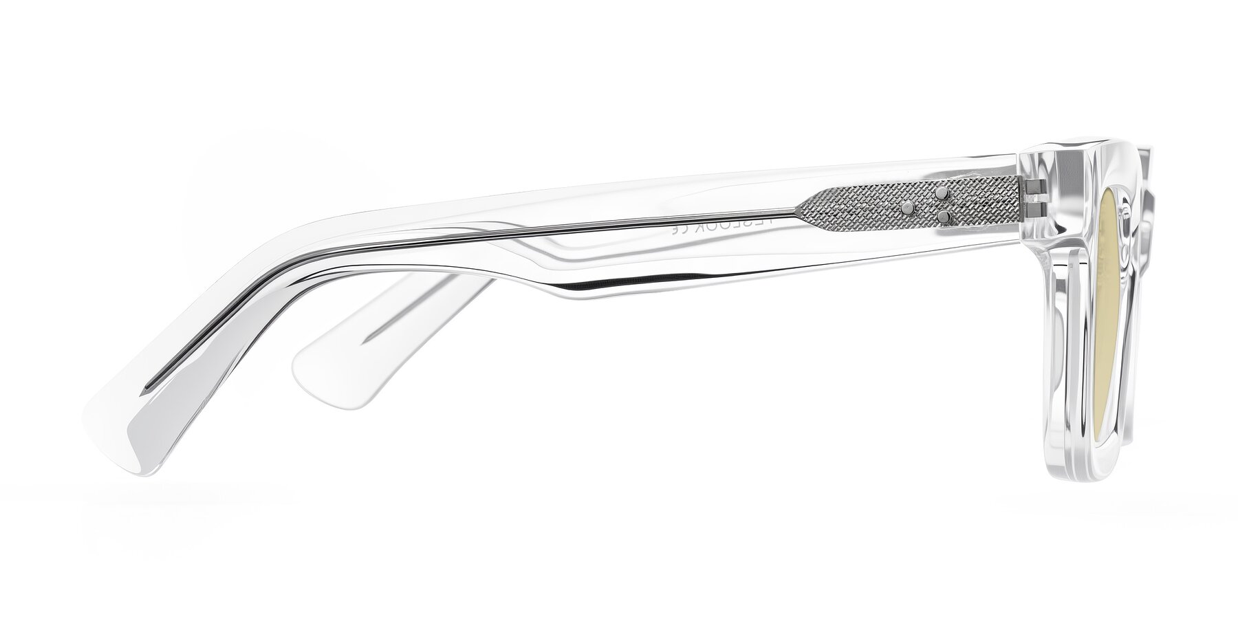 Side of Izael in Clear with Light Champagne Tinted Lenses