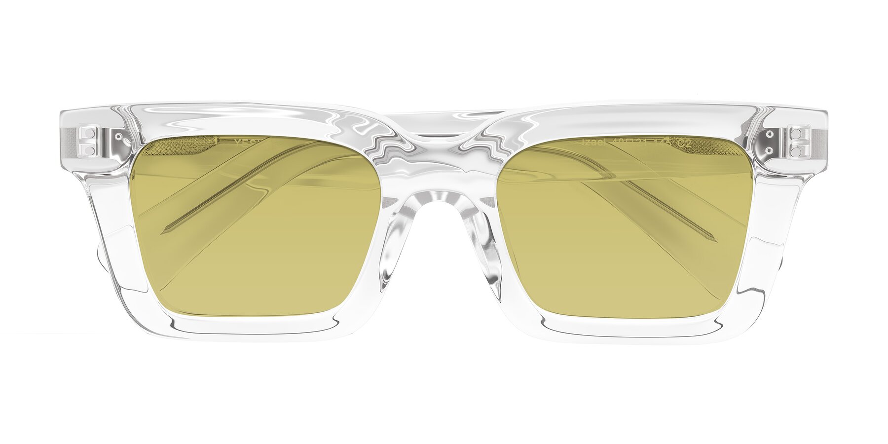 Folded Front of Izael in Clear with Medium Champagne Tinted Lenses