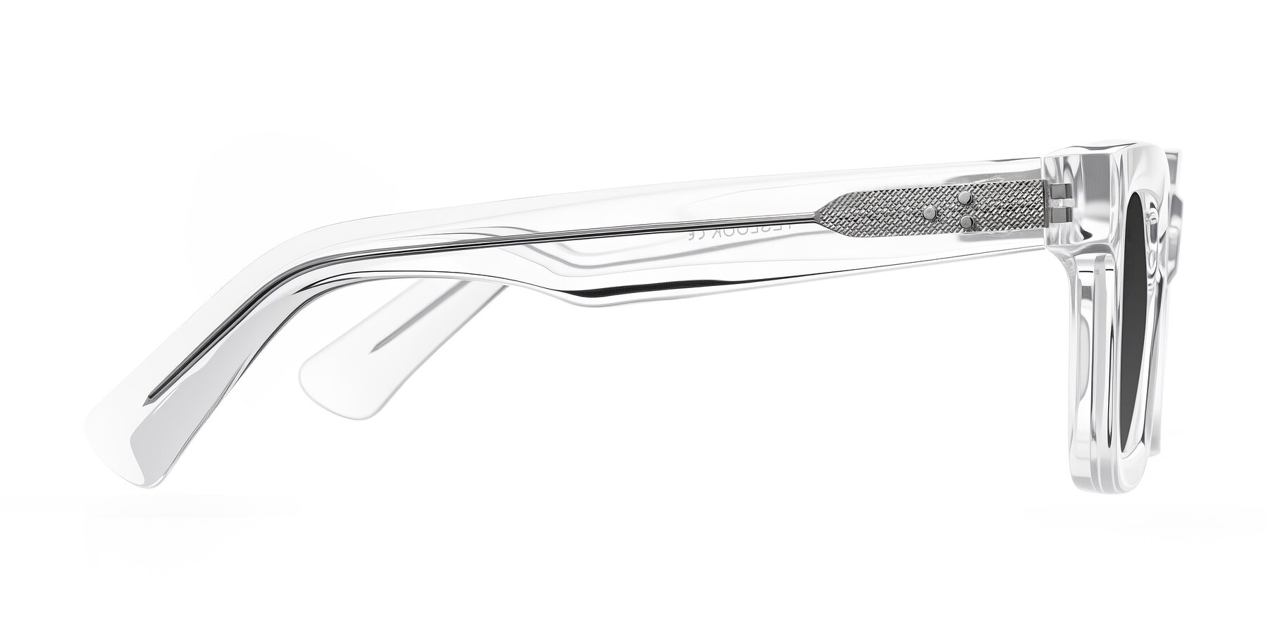 Side of Izael in Clear with Gray Tinted Lenses