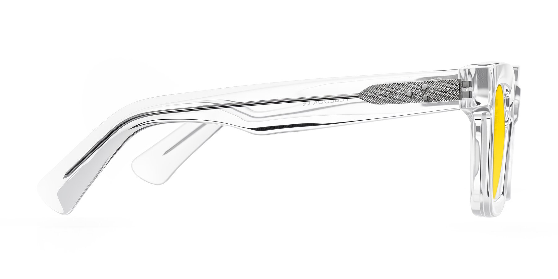 Side of Izael in Clear with Yellow Tinted Lenses