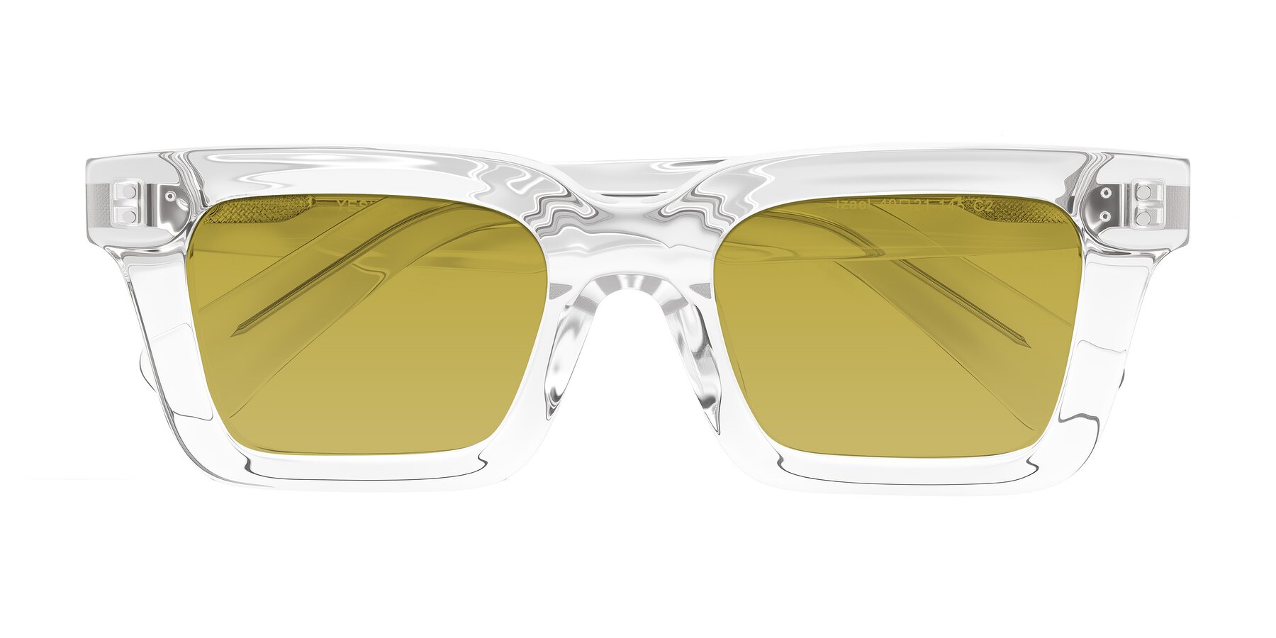 Folded Front of Izael in Clear with Champagne Tinted Lenses