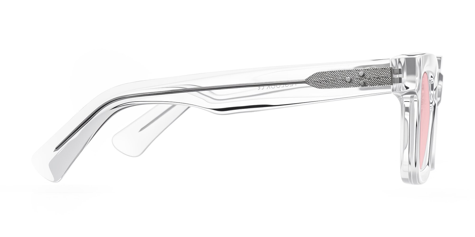 Side of Izael in Clear with Light Garnet Tinted Lenses