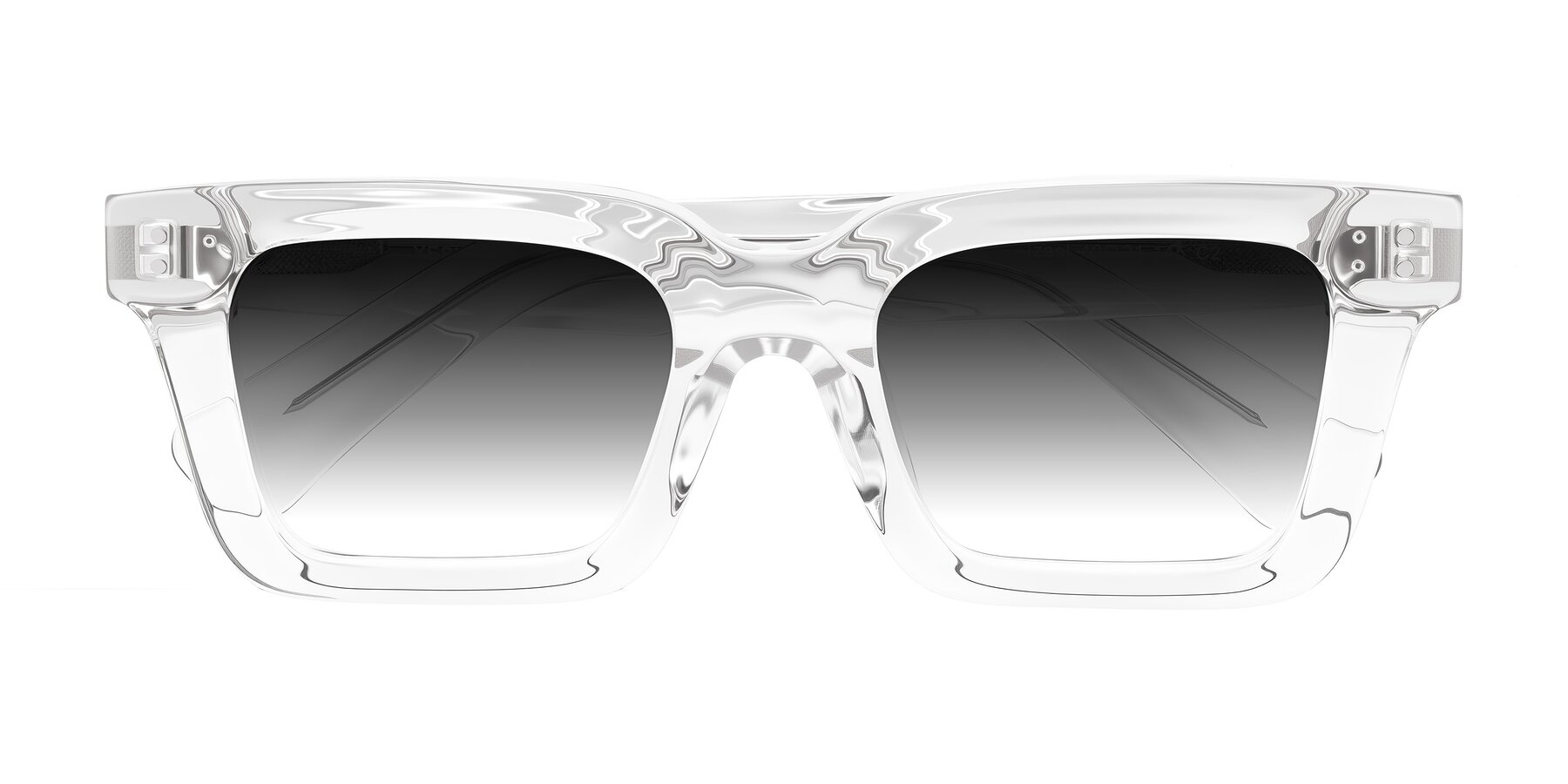 Folded Front of Izael in Clear with Gray Gradient Lenses