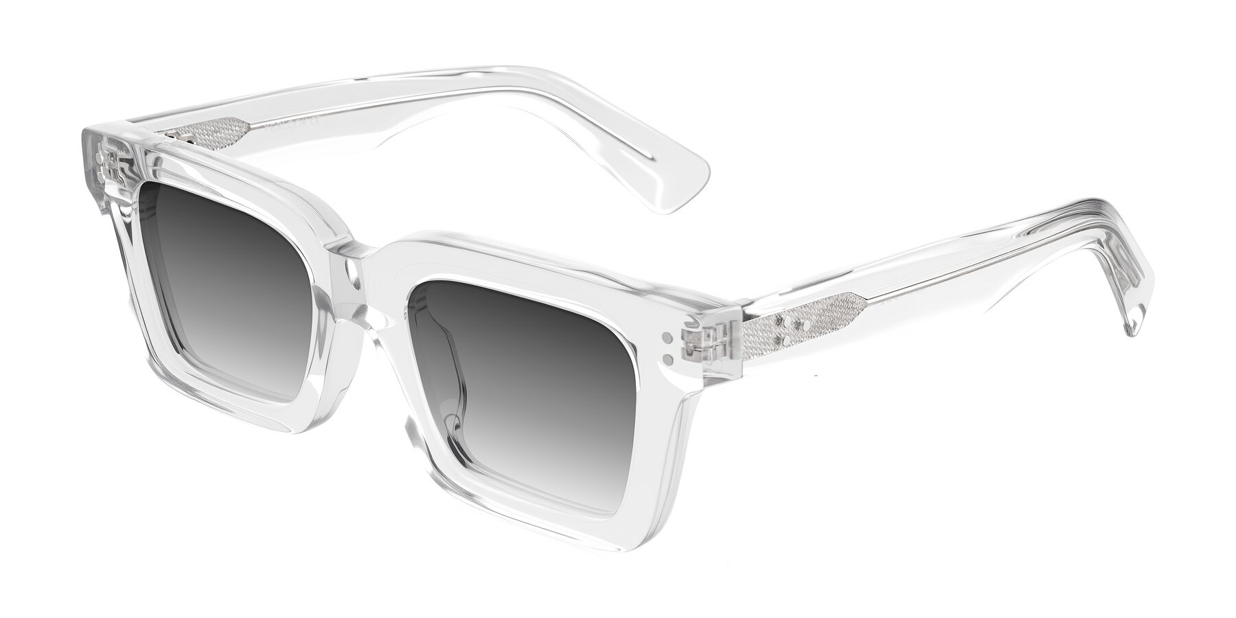 Angle of Izael in Clear with Gray Gradient Lenses