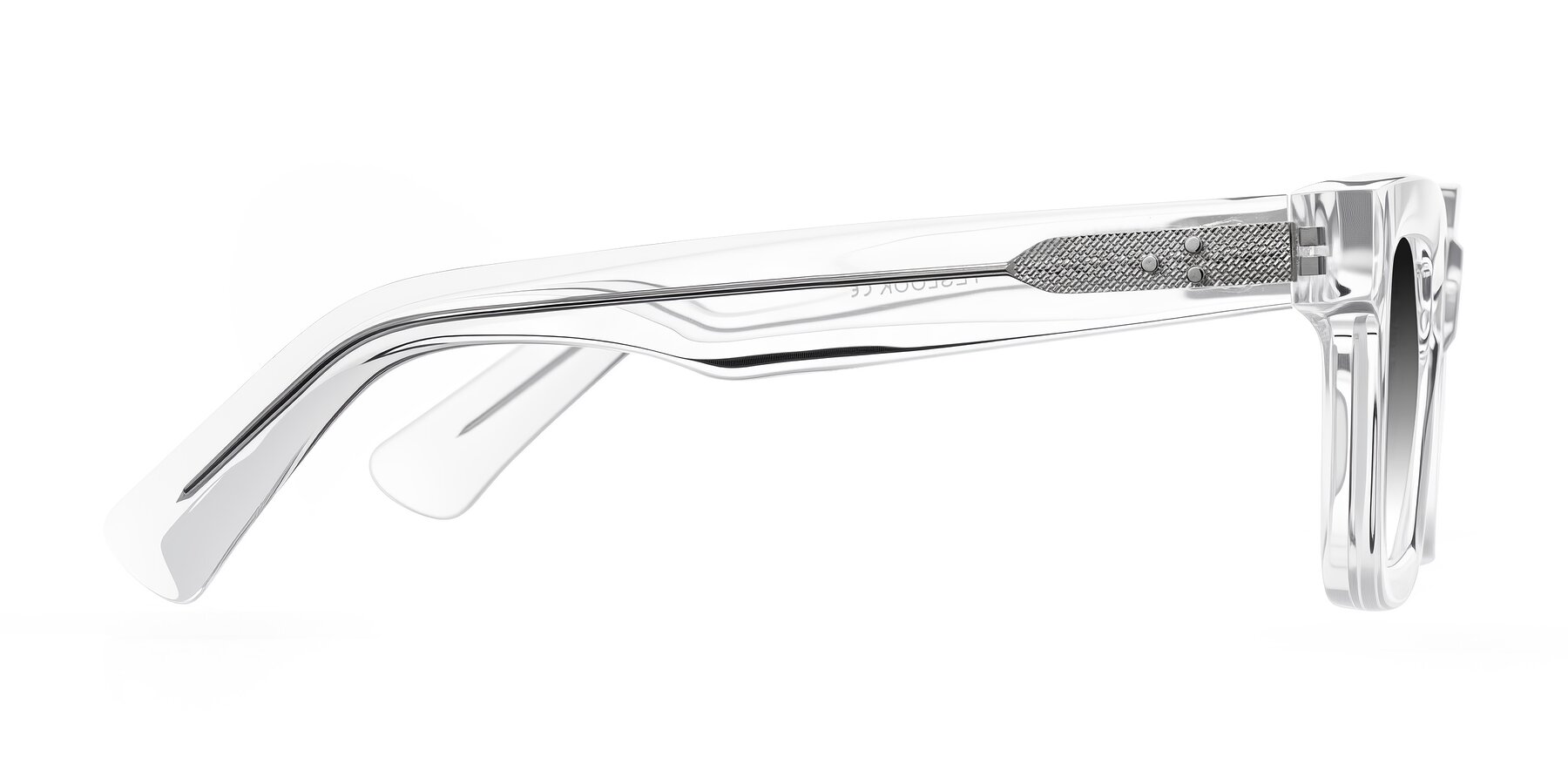 Side of Izael in Clear with Gray Gradient Lenses