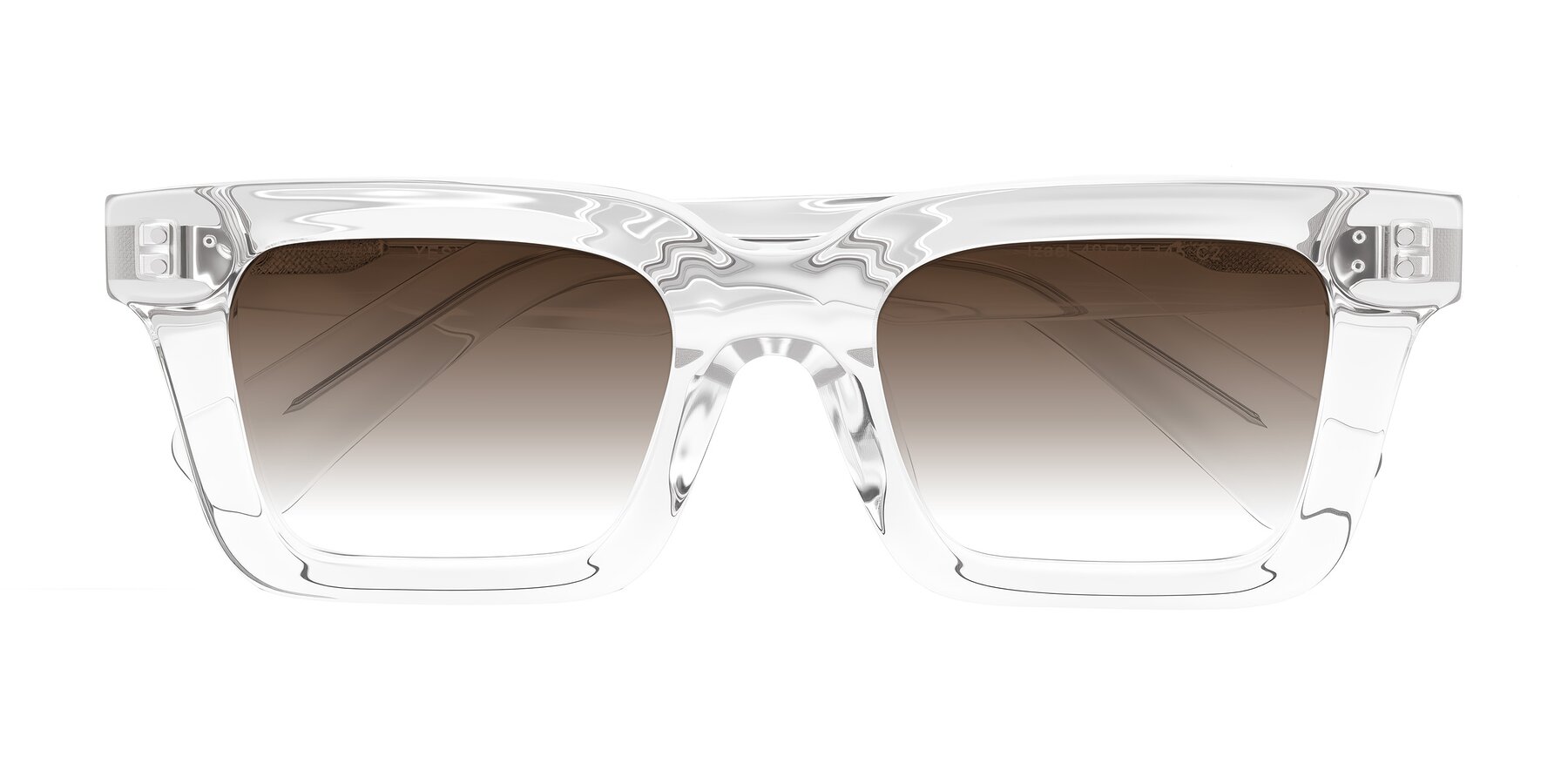 Folded Front of Izael in Clear with Brown Gradient Lenses