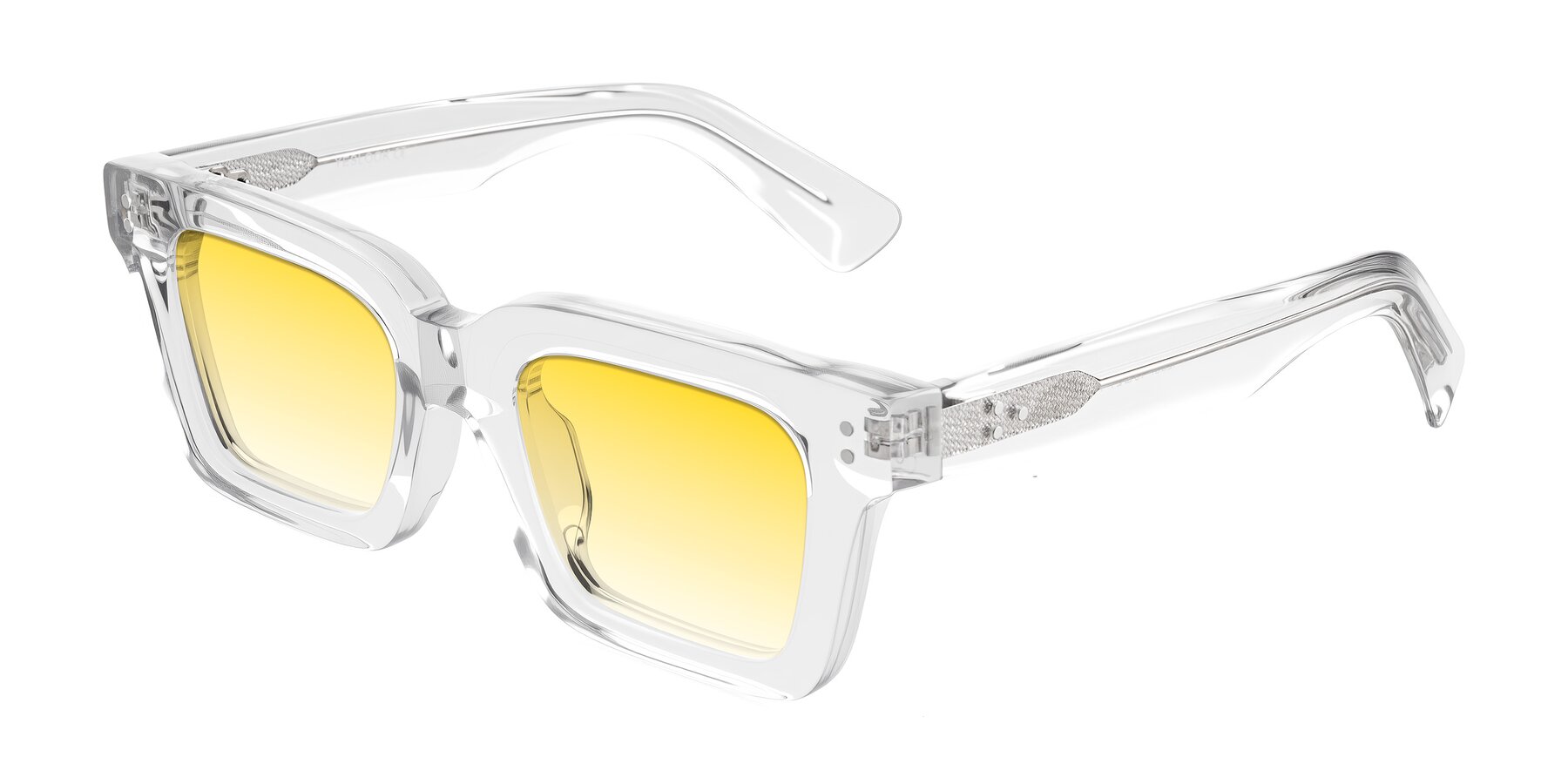 Angle of Izael in Clear with Yellow Gradient Lenses