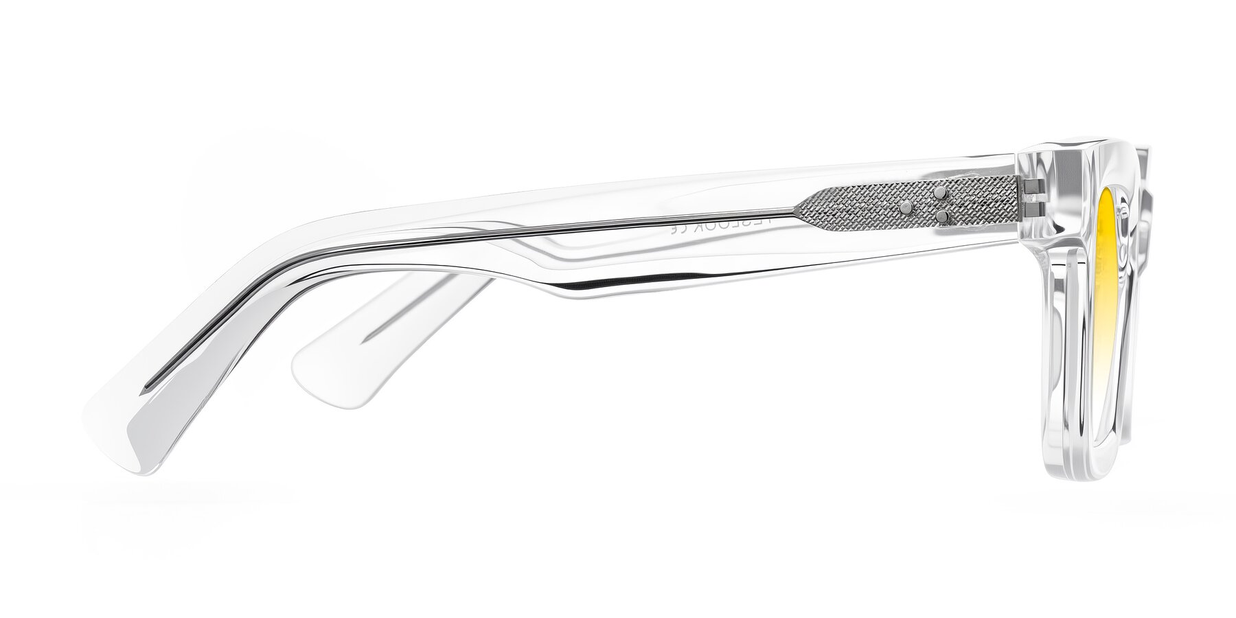 Side of Izael in Clear with Yellow Gradient Lenses