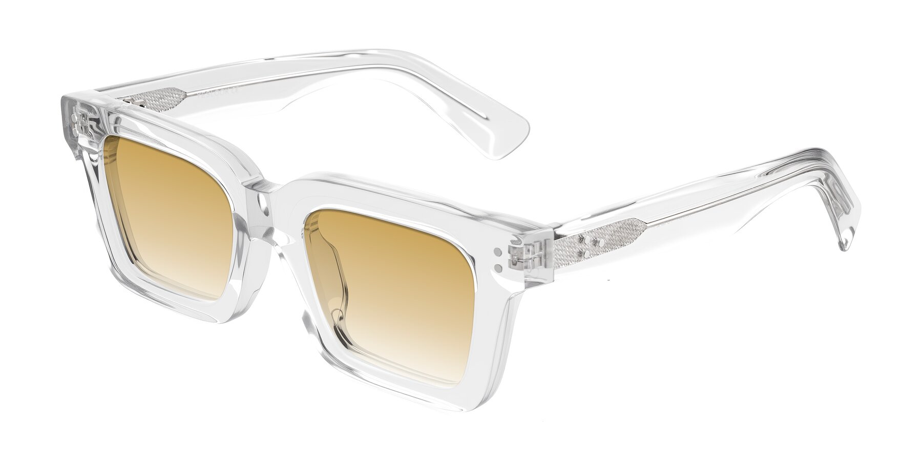 Angle of Izael in Clear with Champagne Gradient Lenses