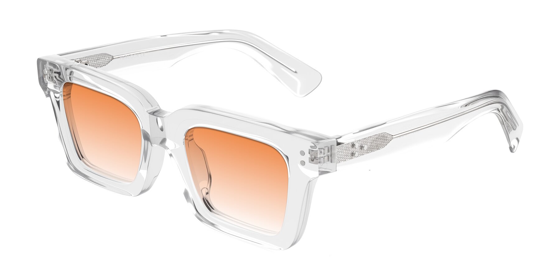 Angle of Izael in Clear with Orange Gradient Lenses