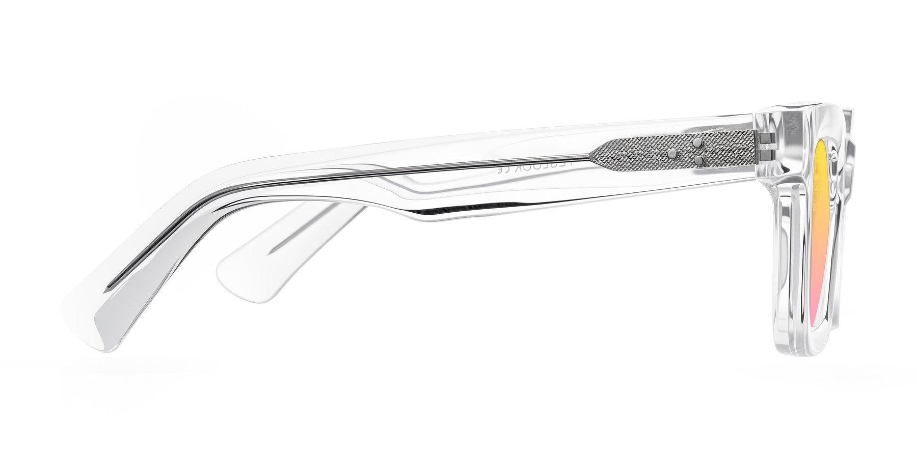 Side of Izael in Clear with Yellow / Pink Gradient Lenses