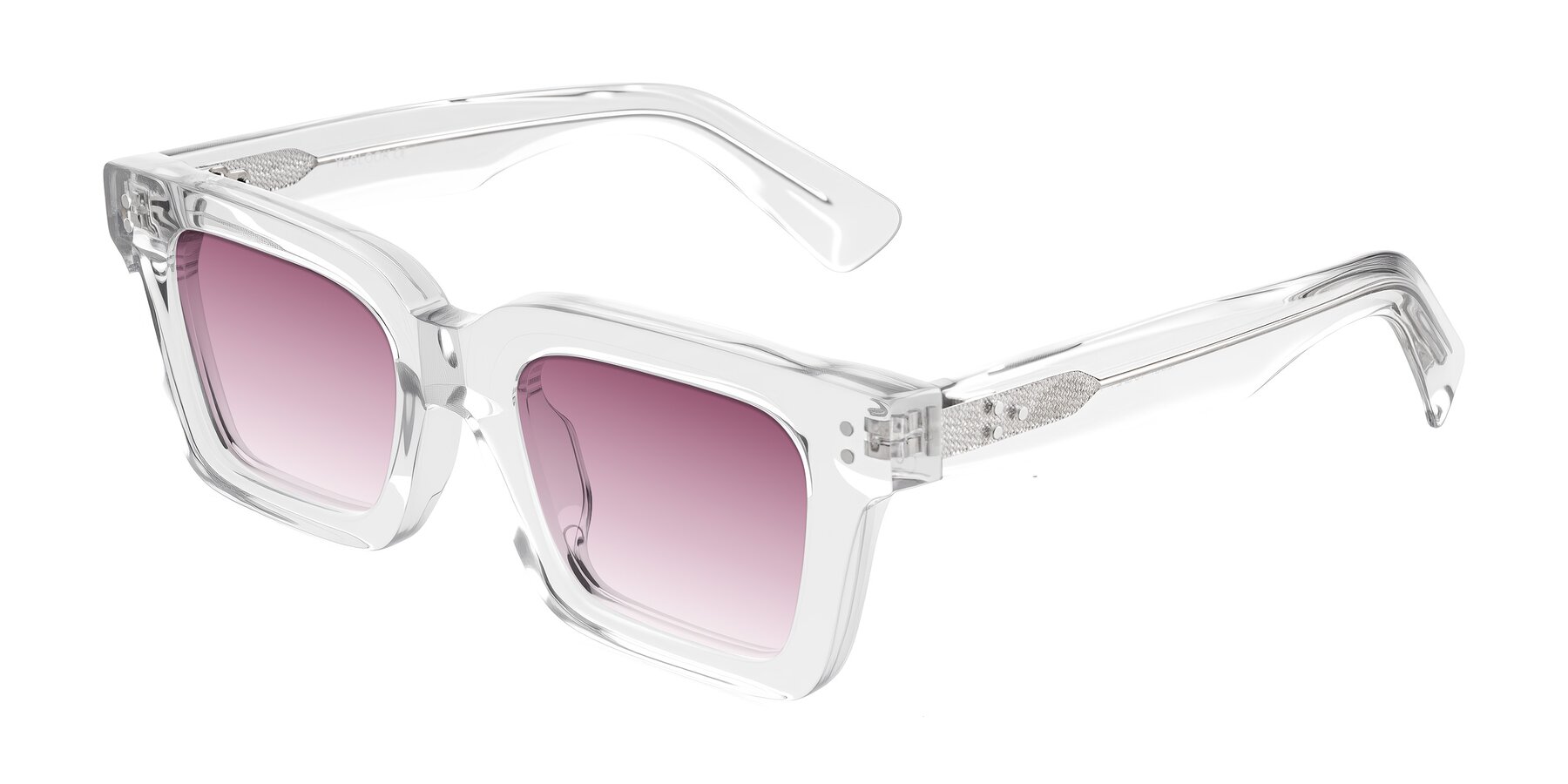 Angle of Izael in Clear with Wine Gradient Lenses