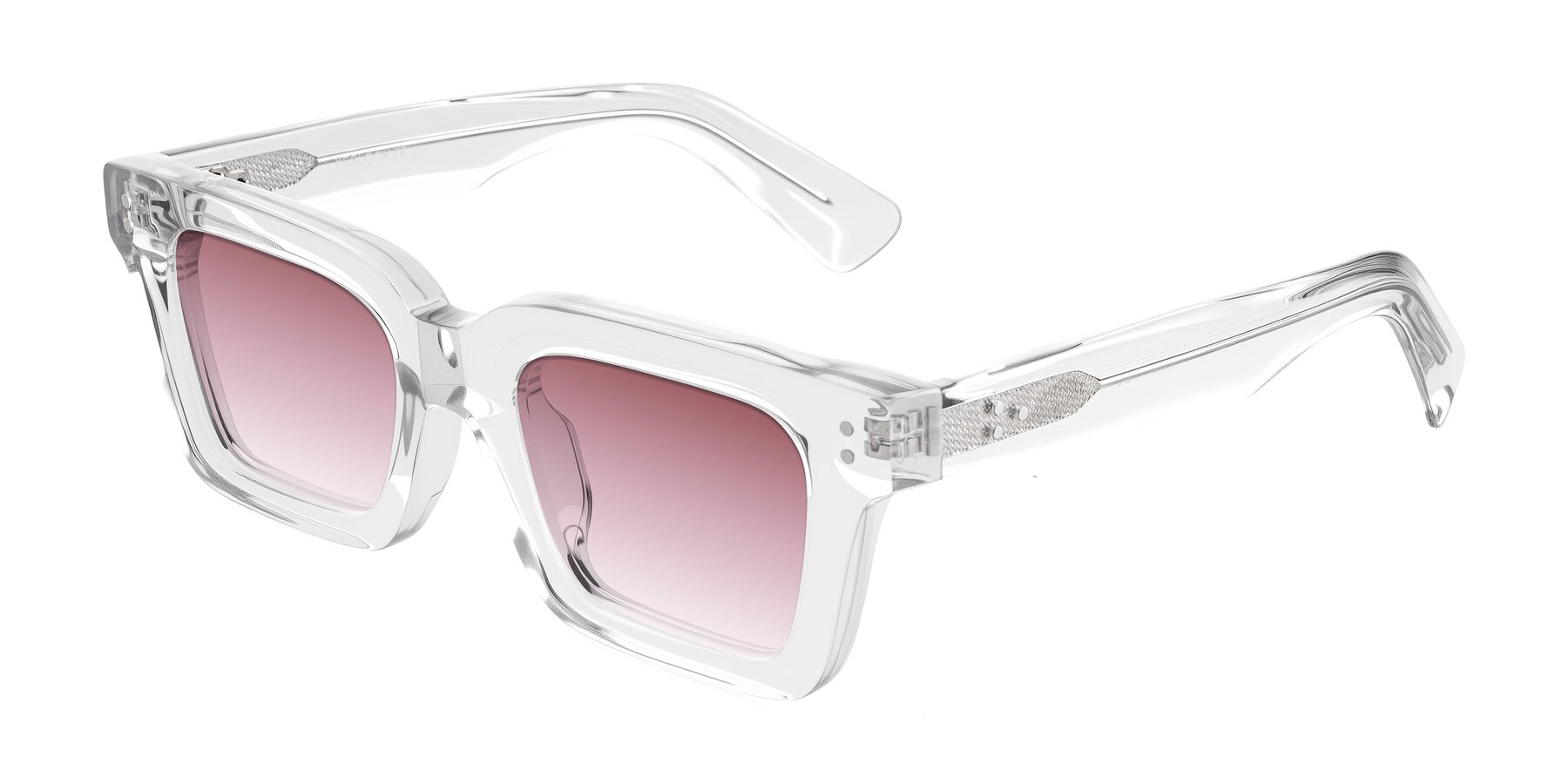Angle of Izael in Clear with Garnet Gradient Lenses