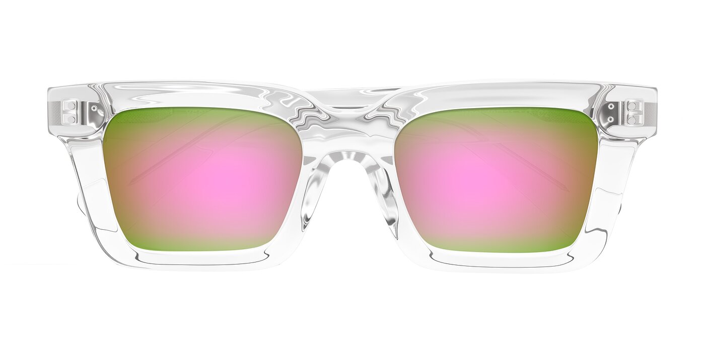 Izael - Clear Flash Mirrored Sunglasses
