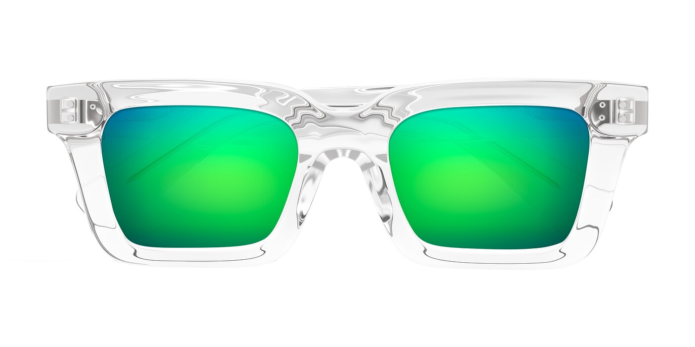 Izael - Clear Flash Mirrored Sunglasses