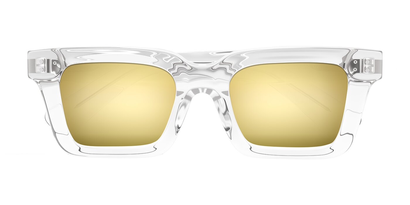 Izael - Clear Flash Mirrored Sunglasses