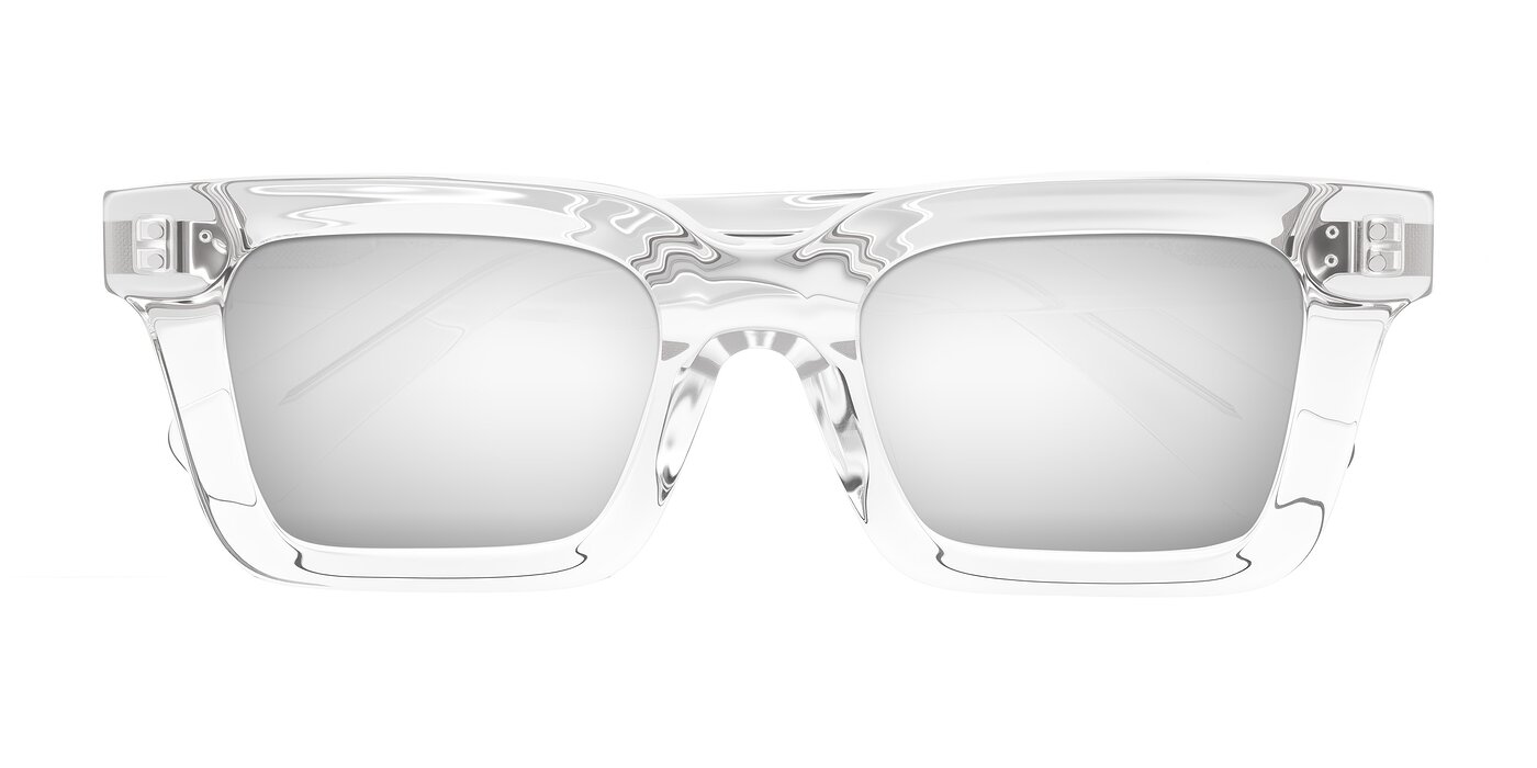 Izael - Clear Flash Mirrored Sunglasses