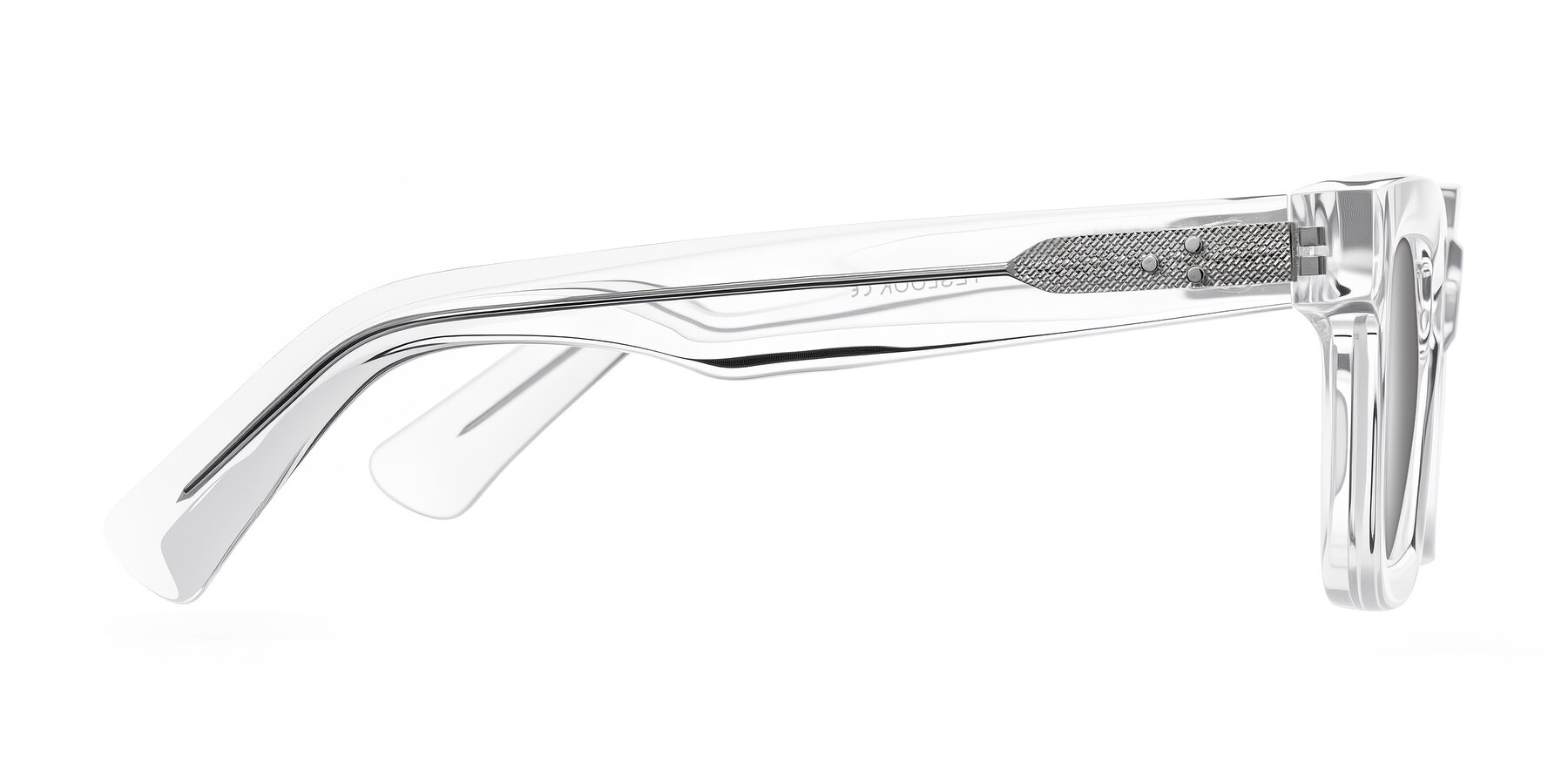 Side of Izael in Clear with Silver Mirrored Lenses