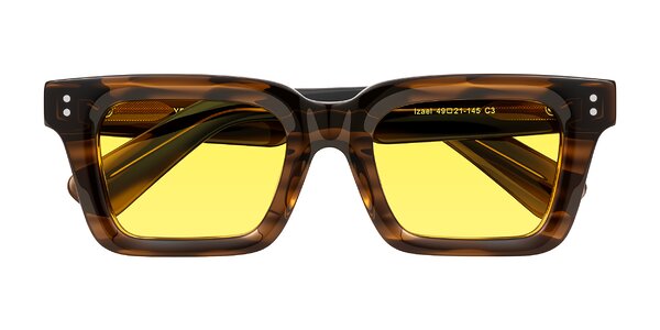 Front of Izael in Dark Brown Striped