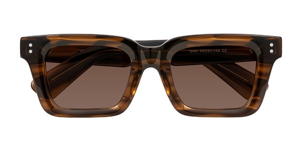 Front of Izael in Dark Brown Striped