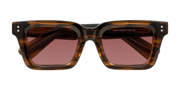 Front of Izael in Dark Brown Striped