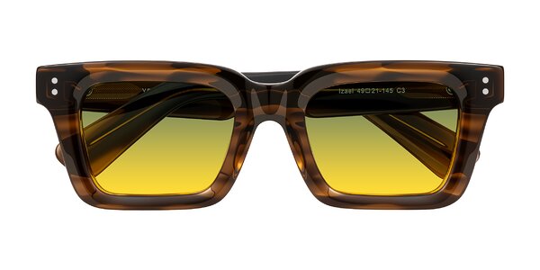 Front of Izael in Dark Brown Striped