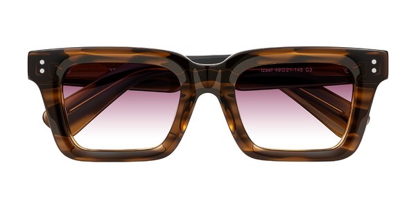 Front of Izael in Dark Brown Striped