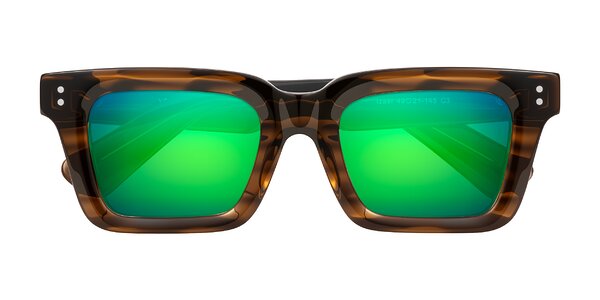 Front of Izael in Dark Brown Striped