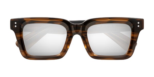 Front of Izael in Dark Brown Striped